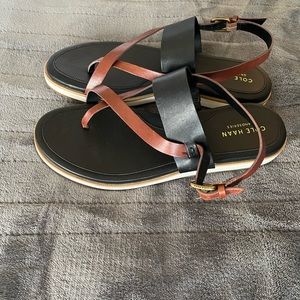 Cole Haan Grandseries Black and Brown  Sandals Women's Size 8B